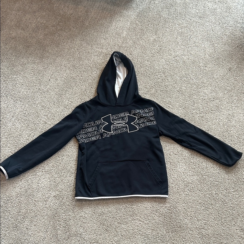 Under Armour Black and White Logo Hoodie